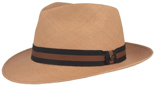 Breiter ORIGINAL Panama Hut, Strohhut, Sommerhut aus Ecuador, Handgeflochten, UV-Schutz 50+, Bruchschutz