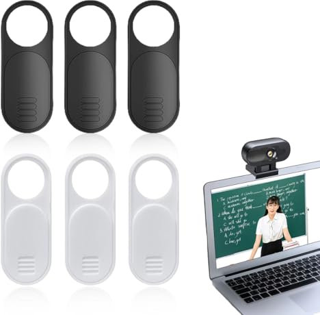 QOWUXHZ 6 Stück Webcam Abdeckung Schieber Für Laptop Kamera Abdeckung Anwendbar Auf Notebook Und Handy Kamera Abdeckung Schwarz Weiss