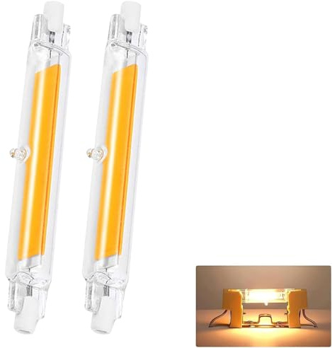GDYOD R7S LED 78mm Dimmbar 10W Leuchtmittel, Naturweiß 4500K Glühbirne, Ersatz für 100W R7S Halogenlampen, COB LED Birnen 1000LM, Kein Flackern, 360° Strahlbeleuchtung, AC/DC 220-240V,2pcs