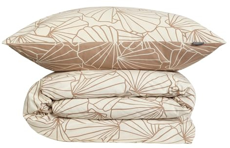 Schiesser Bettwäsche 135x200 cm | 100% Baumwolle | Taupe | Maritim | 2-teilig | Renforcé | 135x200 cm + 80x80 cm | angenehm weich & glatt | pflegeleicht & atmungsaktiv | OEKO-TEX® MADE IN GREEN