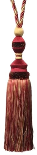 AMENGJ Cordoncino per Tende con Nappe Fermacravatta con Nappe for Tende 1 Pezzo for la Decorazione Domestica(Red)