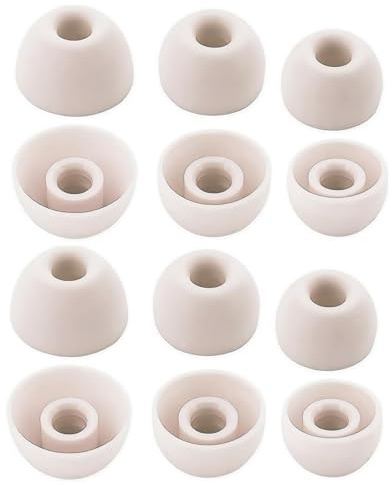 Rhinenet Silikon-Ersatz-Ohrstöpsel für Beat Fit Pro/Studio Buds, passen in die Ladehülle, Größe S/M/L, 6 Paar, Weiß