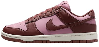 Nike Dunk Low Next Nature (DD1873-114, White/Dark Pony/Sail/Elemental Pink), Blanc/poney foncé/voile/rose élémentaire, 40 EU