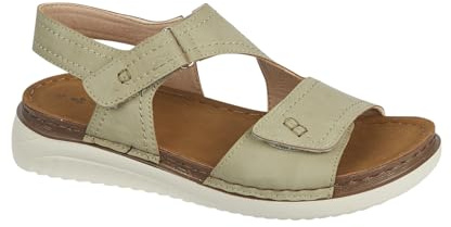Shoe Tree Comfort Ladies Touch and Close Strap Lightweight Flexible Sole Sandals (Moss, UK Footwear Size System, Adult, Women, Numeric, Medium, 5)