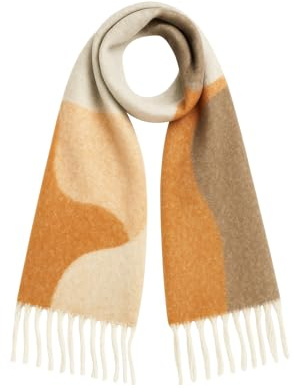 KARMA.DIEM Nordwool - Sciarpa invernale da donna e da uomo, morbida XXL, 200 x 70 cm, con frange, calda e morbida, in beige, marrone, grigio, regalo perfetto per le giornate invernali, 5, 200 x 70 cm