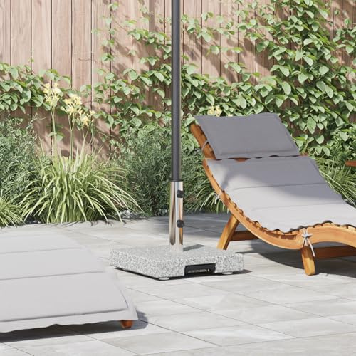 Générique Base de Parasol à roulettes avec poignée Granit Gris 29 kg carrée,Supports pour parasols,30.8KG-42002808