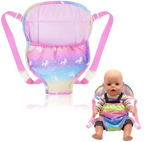 DIFLAX Marsupio per Bambole, Accessori Bambole, Carrier Bambole, Porta Bambole, Marsupio Bambola, Accessori per Bambole per Bambole da 18 Pollici, Bambini Giocattoli, Spallacci Regolabili
