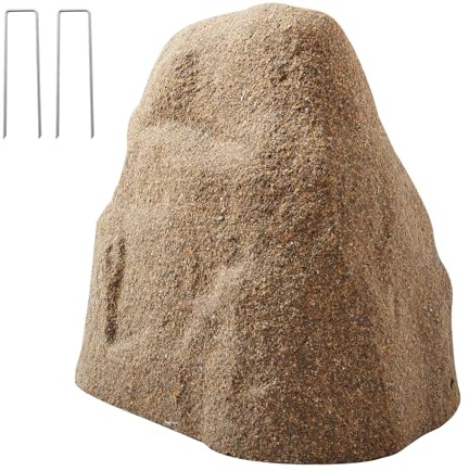 VEVOR Cubierta de Roca Artificial para Jardín, Aspecto Realista, Piedra Hueca Falsa para Ocultar Bomba de Pozo, Paisajismo Exterior, Color Marrón Arena, de Tamaño Pequeño, 225 x 290 x 285 mm