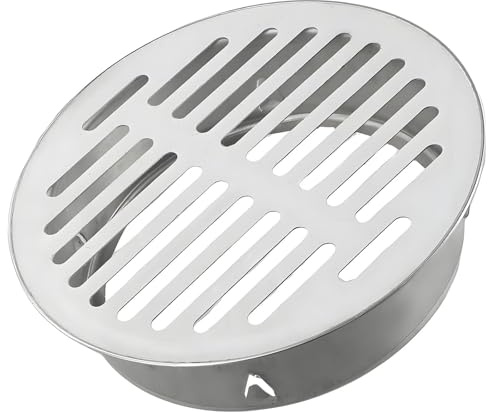 40mm-200mm Floor Drain Cover, 304 Stainless Steel Drain Covers Filter, Round Flat Drain Grate Cover, Anti-clogging Floor Drain Cover, For Balcony, Sinks, Garden(160mm)