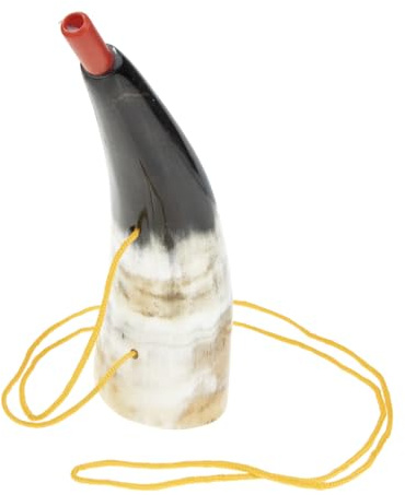 TOYANDONA Ox Horn Wikinger Horn Tröte mit Lanyard Sport Spiel Prop für Fanartikel und Partys Zufällige Farbe Zufällige Farbe