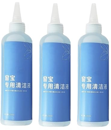 Solución limpiacristales de 230 ml, compatible con Ecovacs Winbot W2 Omni/ W2 Pro Omni/ W2 Pro/W1/W1 Pro/ W1S/Mini, líquido de limpieza for robots.(3PCS)