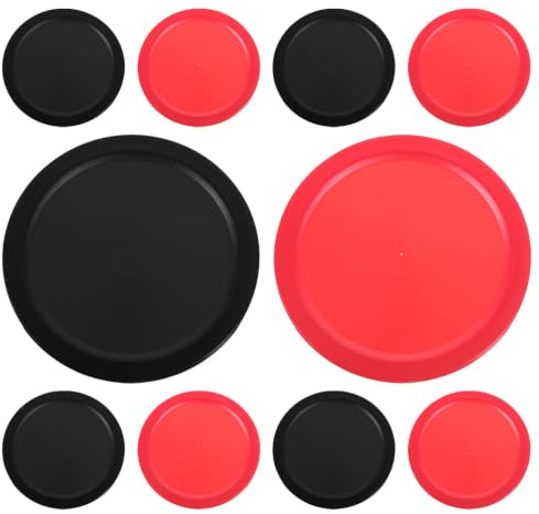 Zerodeko 10 St Air Hockey Pucks och Smidiga Inomhusspelstillbehör för Bordshockey Släta och Stabilt Rullande Puckar för Träning och