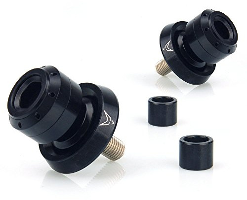 RACEFOXX Ständeraufnahmen Bobbins, gefräst, M8, schwarz eloxiert, 1 Paar