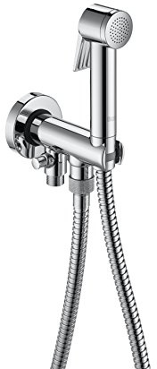 Roca,Be Fresh,Kit de ducha para bidé (2 salidas) con ducha de mano, soporte - toma de agua con auto-stop y flexible metálico de 1.2 m,A5B9261C00