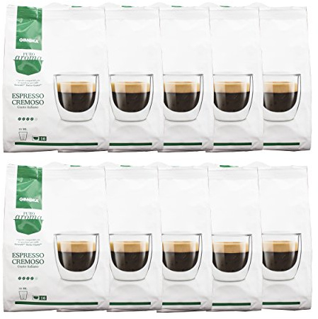 Puro gimoka aroma, espresso gusto italiano cremoso capsules de café nescafé dolce gusto compatible vert, 160 capsules