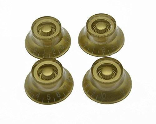 kaish 4 Gold W/Weiß Nr. LP Gitarre Bell Knobs Potiknöpfe Top Hat Knöpfe für Les Paul