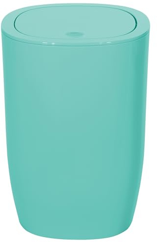 Spirella Design Kosmetikeimer Pure Treteimer Schwingdeckeleimer Abfallbehälter mit Schwingdeckel 5 Liter (ØxH): 17 x 25 cm Mint Grün