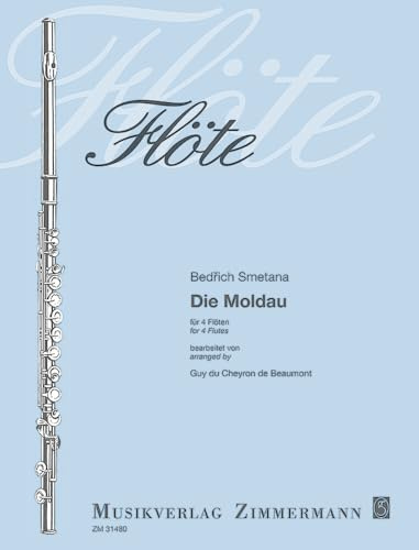 Die Moldau: 4 Flöten. Partitur und Stimmen.