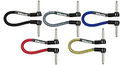DiMarzio EP 17J12RRBK Jumper Cable, Pedalboard Patchkabel, Gitarrenkabel, Länge 30cm, Winkelklinke/Winkelklinke, Schwarz