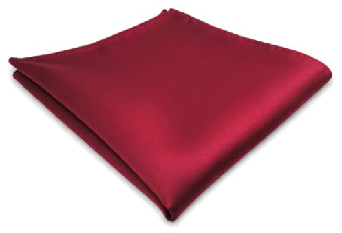 TigerTie Designer näsduk i enfärgad – kavalihandduk pochette näsduk – storlek 30 x 30 cm, Röd karminröd, Einstecktuchgröße: ca. Länge 30 cm, Breite 30 cm