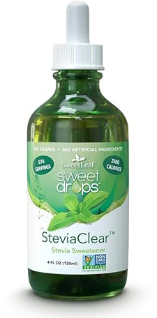 SweetLeaf Sweet Drops Liquid Stevia Sweetener, Stevia Clear, 4 oz