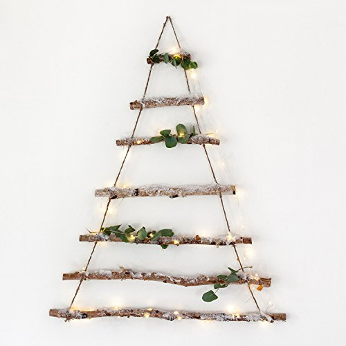 50er LED Micro Lichterkette Birkenzweig Baum Holz Wanddeko Lights4fun