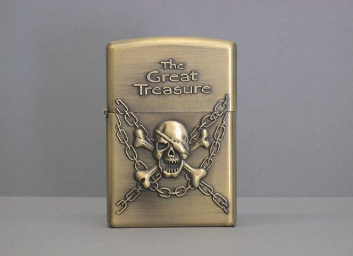 Accendino tempesta Accendino a benzina teschio con occhi alettaper Skull & Bones The Great Treasure