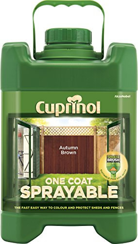Cuprinol 5L Spray Fence Treatment - Autumn Brown