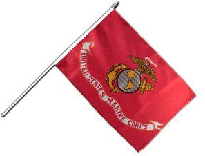 Digni® Drapeau USA Etats-Unis US Marine Corps sur hampe