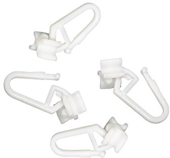 Victoria M. Gardinengleiter Gardinenröllchen für Victoria M. Vorhangschienen, einfache Anbringung, aus Kunststoff Weiß, 80er-Pack
