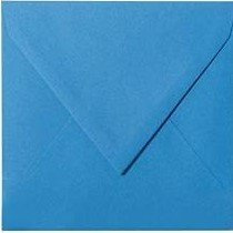 25 Quadratische Briefumschläge 15 x 15 cm 150 x 150 mm Blau Verschluss: feuchtklebend Grammatur: 120 g/m²