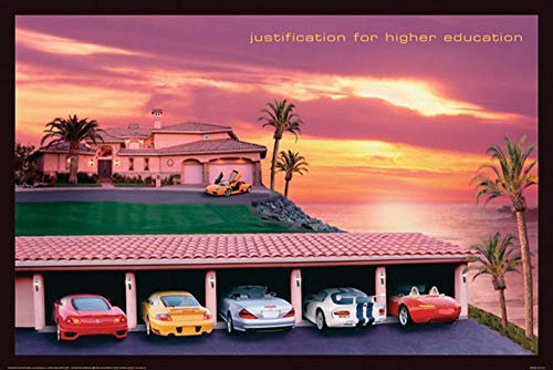 Close Up Justification for Higher Education Poster (91,5cm x 61cm) + 2 St. transparente Posterleisten mit Aufhängung