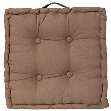 Paris Prix Atmosphera - Cuscino da pavimento Dorian, 40 x 40 cm, colore: Tortora