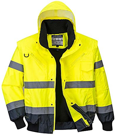 PORTWEST C465YNR4XL EN471 kontrastvarningsdräkt-bomberjacka, gul/marin, 4XL