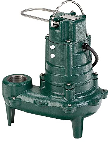 Zoeller Waste-Mate 267 Sewage Pump, 1/2 HP – Heavy-Duty Submersible Sewage, Effluent or Dewatering Pump