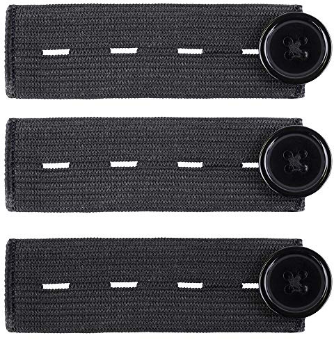 Comfy Fit Mamaband Hosenerweiterung – Hosenbunderweiterung für die Schwangerschaft – 3er Pack in Schwarz