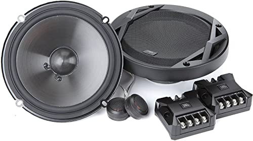 JBL Club 6500C 2-Wege KFZ Soundsystem - 180 Watt Komponenten Auto Lautsprecher Boxen Set mit 16 cm Plus One Einbau Autolautsprecher, Silk Dome Hochtöner & Frequenzweichen, Schwarz