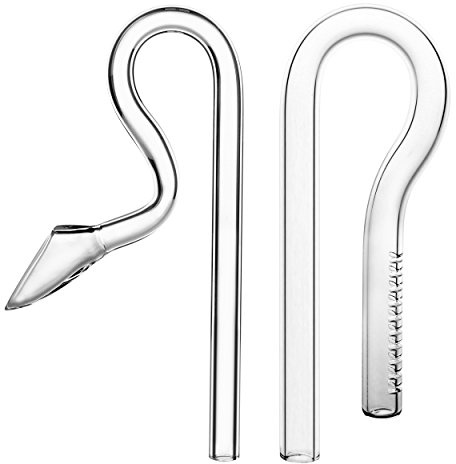 Glas Lily Pipe Mini Einlauf & Violet Auslauf - Nano Pflanzen Tank Aquascaping