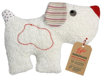 Efie Kirschkern-Bio-Wärmekissen Hund – Bio-Baumwolle (kbA), herausnehmbares Inlett, handgefertigt in Deutschland, natürlicher Wärmebegleiter für Babys & Kinder