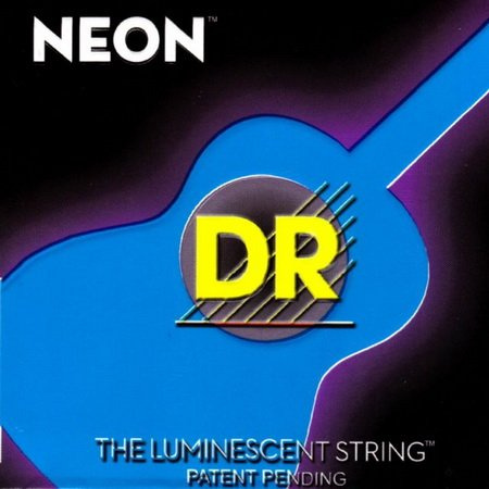 Dr HiDef Blue Neon Acoustic 012, 016, 024, 032, 042, 054 Strings for Western Guitar/FLUORESCENT (Glow in the Dark)