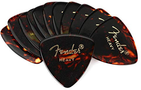Fender 098-0346-900 346 Shape Picks, 12 Count, Shell, Heavy