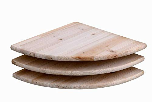 Core Products, 3 Pack Pine Corner Shelf Kit 12 Inch,Sanded Timber,CS112/3