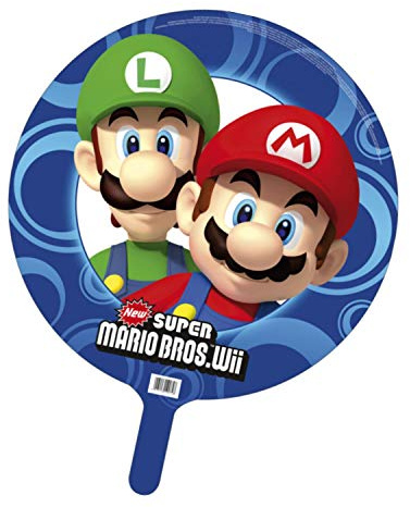 Super Mario Folienballon blau
