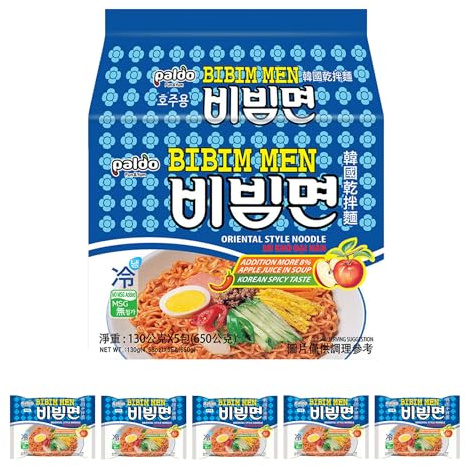 Paldo BiBim Tagliatelle di stile orientale coreana Ramen Noodle (confezione da 5)