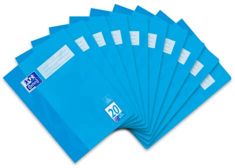 Oxford Schulheft A4, 32 Blatt, Lineatur 20, blanko, 10 Stück