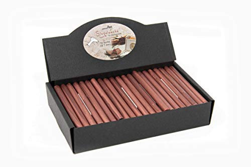 gravurART Siegelwachs flexibel für Siegelpistole - Savanne (Roségold) - Briefe und Einladungen versiegeln mit Stempelwachs für Siegelstempel, 72 Sticks - 7mm