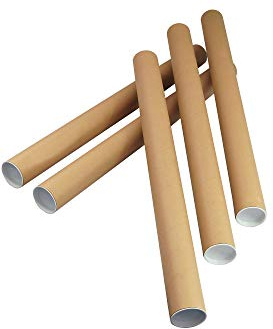 Globe Packaging 5 x A1 QUALITY POSTAL TUBES POSTER 630mm x 50mm ROLLS + END CAPS