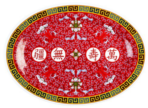 Thunder Melamine 8 x 6-Inch Platter, 2008TR, Heavy-Duty Plastic Tableware (PACK of 12)