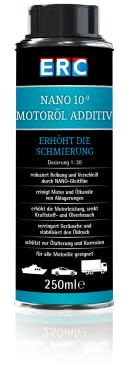 ERC NANO 10-9 Motoröl Additiv 200ml Flasche, Reibungs-und Verschleißminderung durch Nanotechnologie, für 6-8 Liter Motoröl