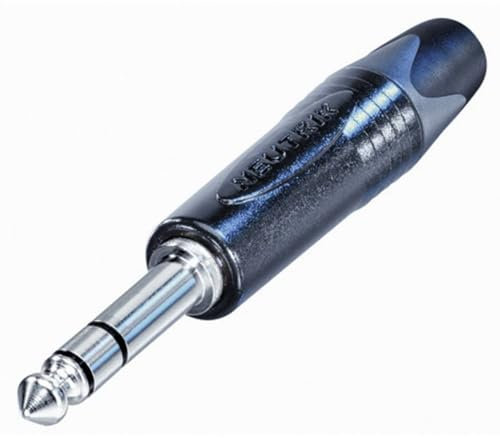 Neutrik Klinke 6,35 mm, männlich, gerade, NP3X-BAG-CON, Anzahl der Pole (num): 3 Stereo, schwarz, 1 Stück